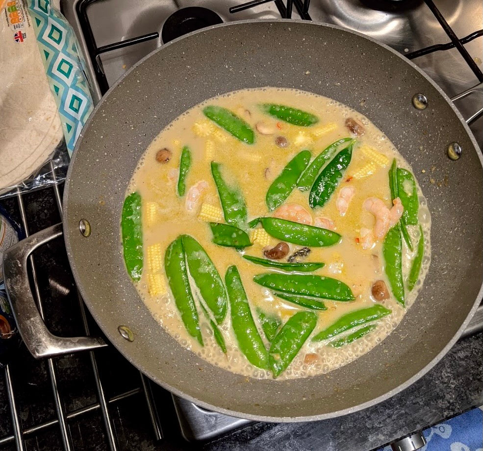 Martyna's King Prawns Green Curry